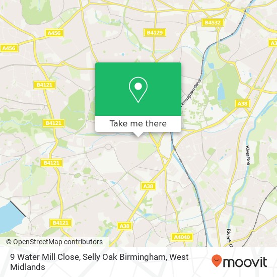 9 Water Mill Close, Selly Oak Birmingham map