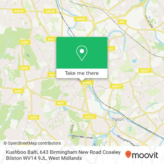 Kushboo Balti, 643 Birmingham New Road Coseley Bilston WV14 9JL map