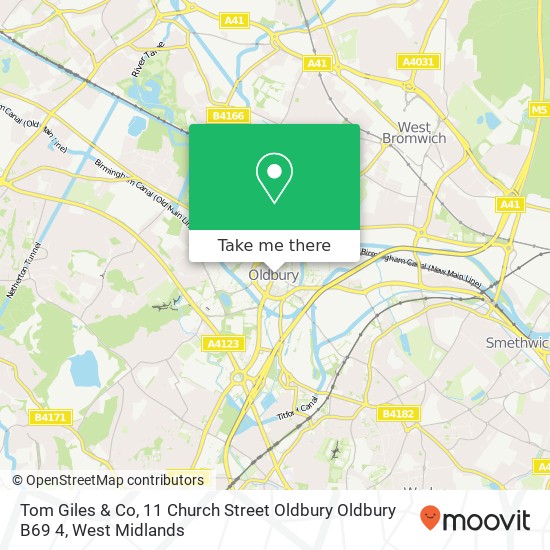 Tom Giles & Co, 11 Church Street Oldbury Oldbury B69 4 map