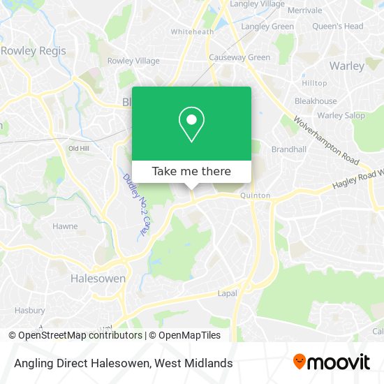 Angling Direct Halesowen map