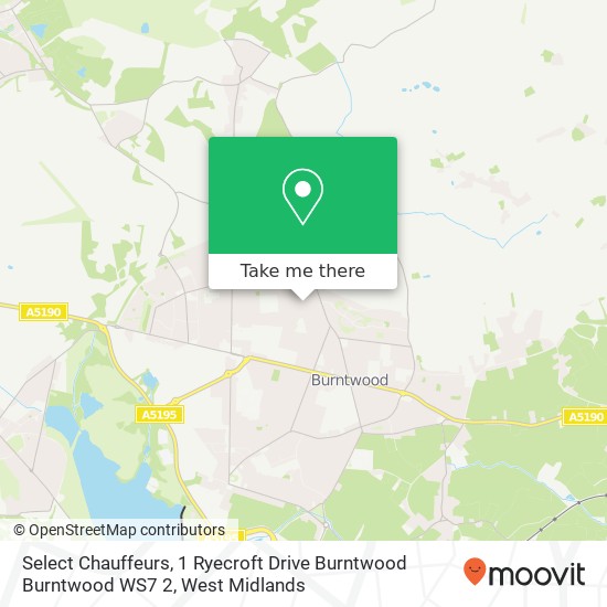 Select Chauffeurs, 1 Ryecroft Drive Burntwood Burntwood WS7 2 map