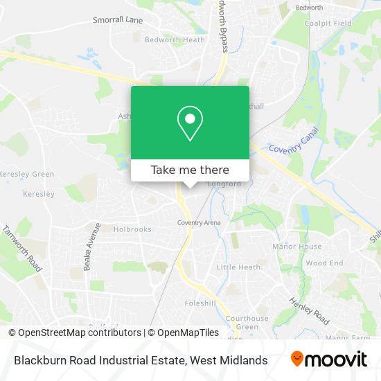 Blackburn Road Industrial Estate map