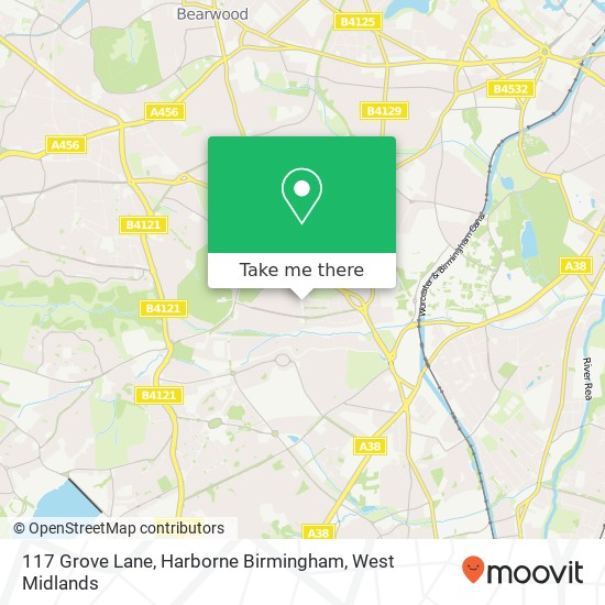 117 Grove Lane, Harborne Birmingham map