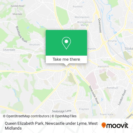 Queen Elizabeth Park, Newcastle under Lyme map