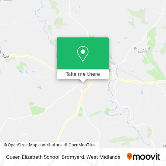 Queen Elizabeth School, Bromyard map
