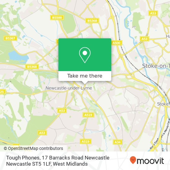 Tough Phones, 17 Barracks Road Newcastle Newcastle ST5 1LF map
