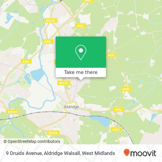 9 Druids Avenue, Aldridge Walsall map