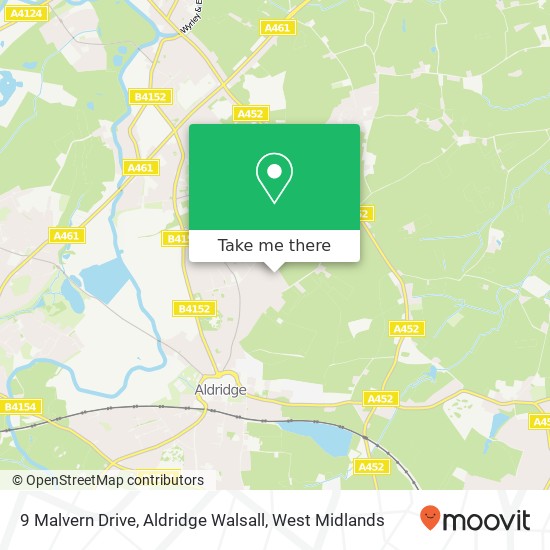9 Malvern Drive, Aldridge Walsall map