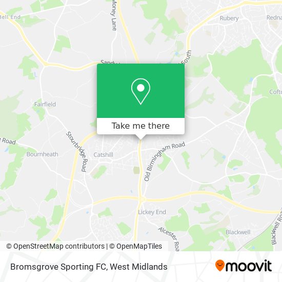 Bromsgrove Sporting FC map