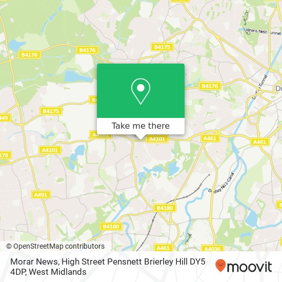 Morar News, High Street Pensnett Brierley Hill DY5 4DP map