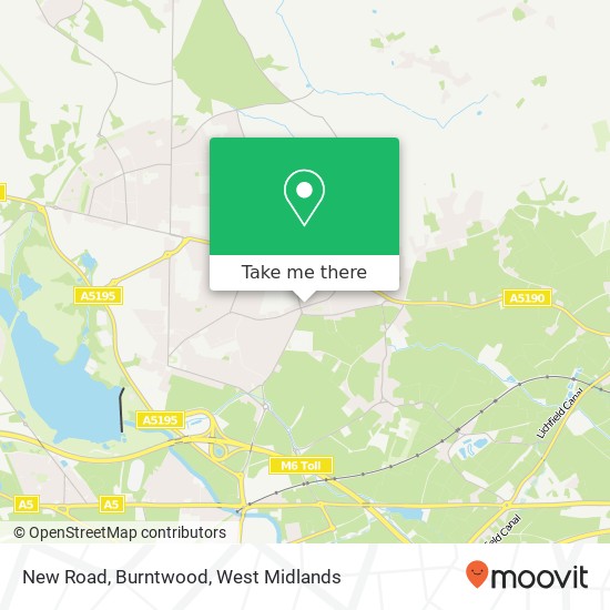 New Road, Burntwood map