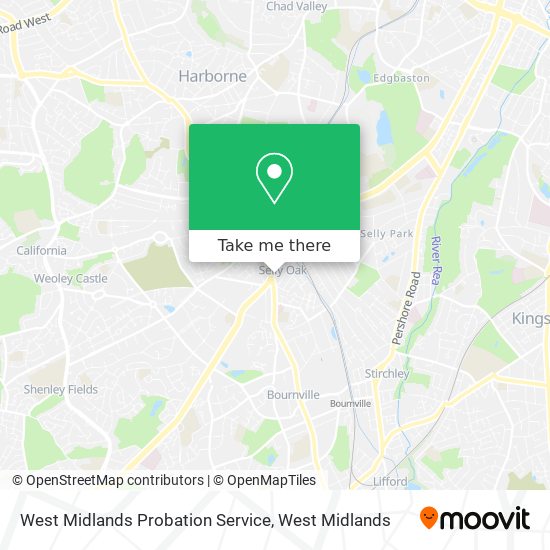 West Midlands Probation Service map