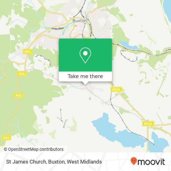 St James Church, Buxton map