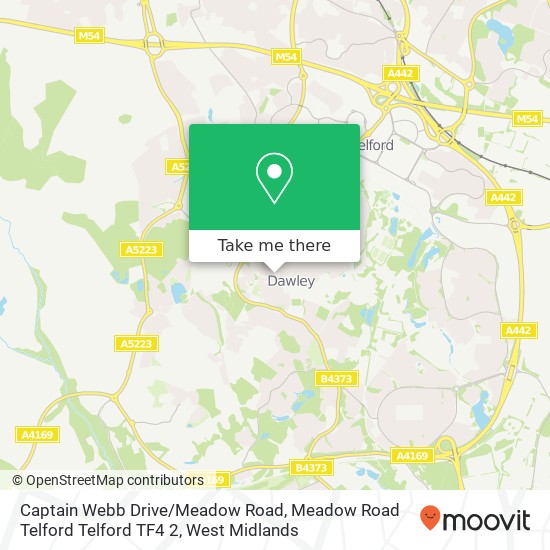 Captain Webb Drive / Meadow Road, Meadow Road Telford Telford TF4 2 map