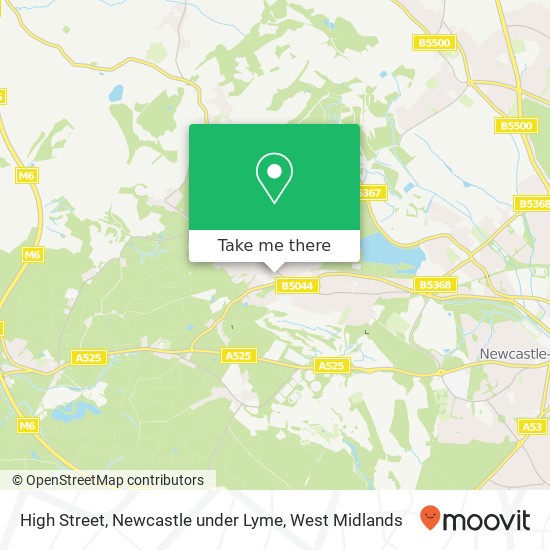 High Street, Newcastle under Lyme map