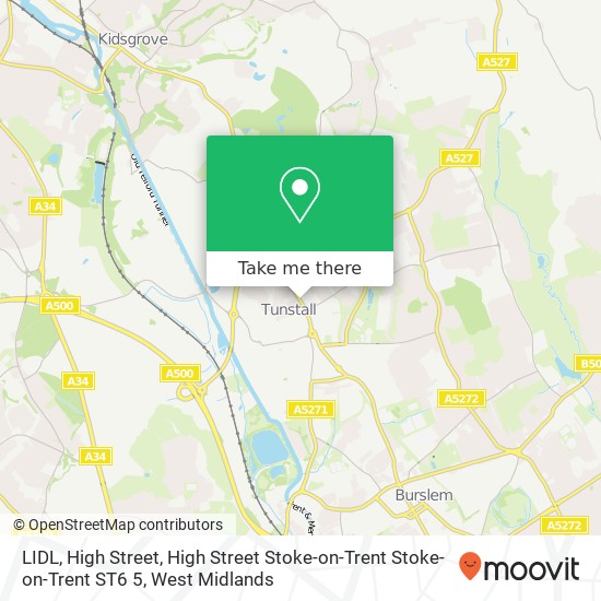 LIDL, High Street, High Street Stoke-on-Trent Stoke-on-Trent ST6 5 map