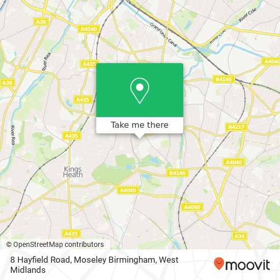 8 Hayfield Road, Moseley Birmingham map