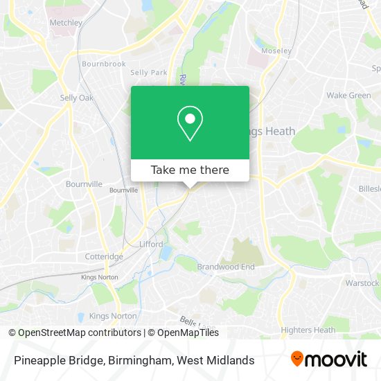 Pineapple Bridge, Birmingham map