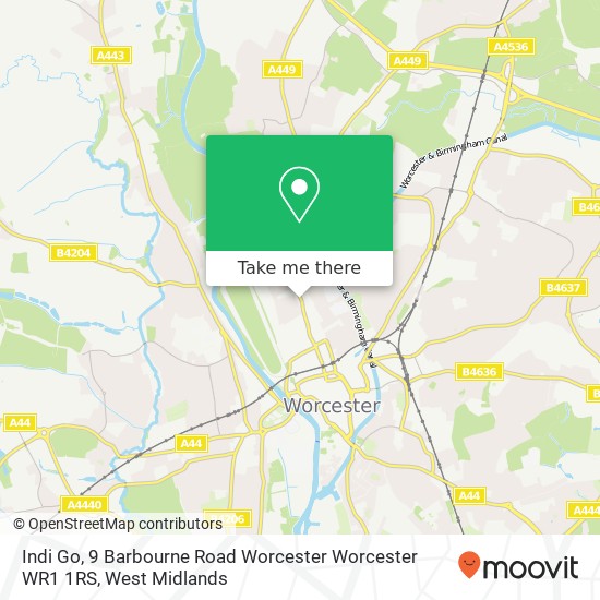 Indi Go, 9 Barbourne Road Worcester Worcester WR1 1RS map