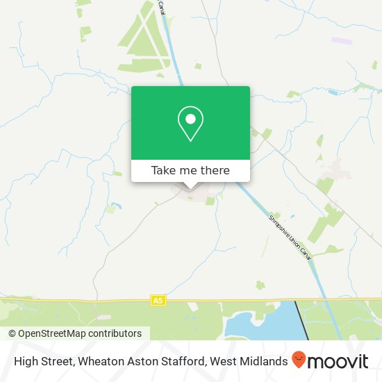 High Street, Wheaton Aston Stafford map