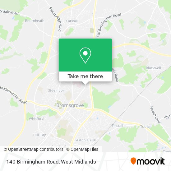 140 Birmingham Road map