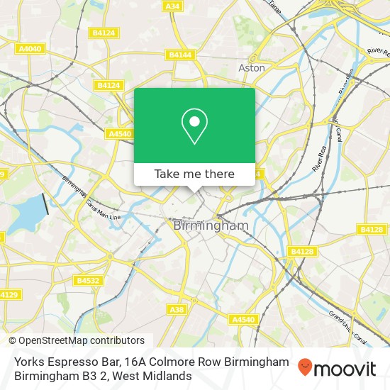 Yorks Espresso Bar, 16A Colmore Row Birmingham Birmingham B3 2 map