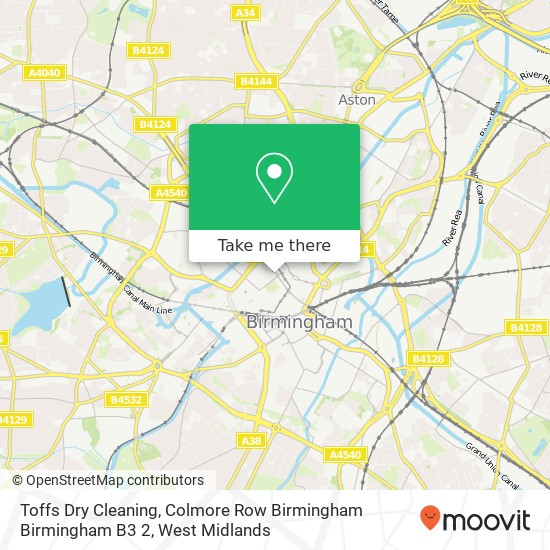 Toffs Dry Cleaning, Colmore Row Birmingham Birmingham B3 2 map