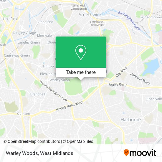 Warley Woods map