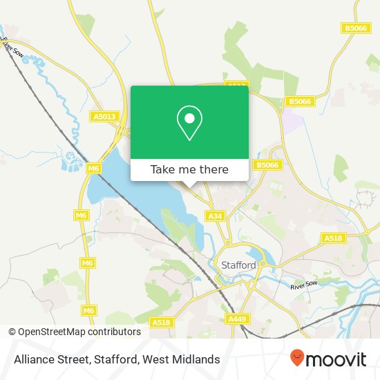 Alliance Street, Stafford map