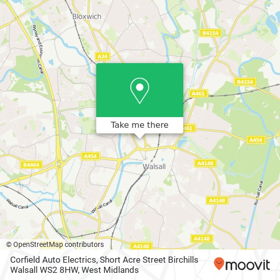 Corfield Auto Electrics, Short Acre Street Birchills Walsall WS2 8HW map