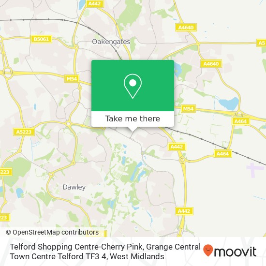 Telford Shopping Centre-Cherry Pink, Grange Central Town Centre Telford TF3 4 map