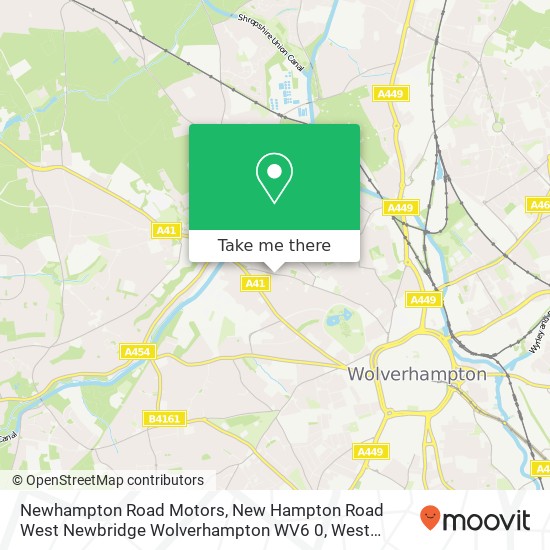 Newhampton Road Motors, New Hampton Road West Newbridge Wolverhampton WV6 0 map