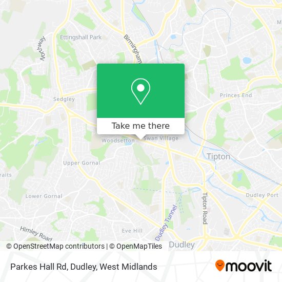 Parkes Hall Rd, Dudley map