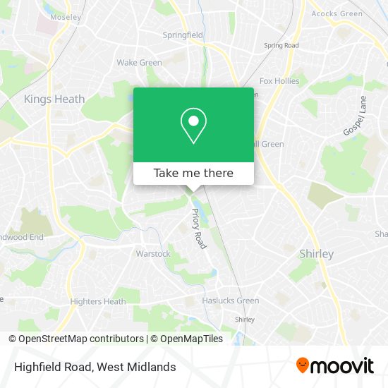 Highfield Road map