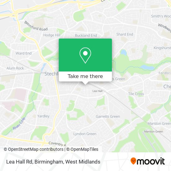 Lea Hall Rd, Birmingham map