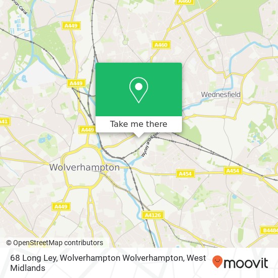 68 Long Ley, Wolverhampton Wolverhampton map