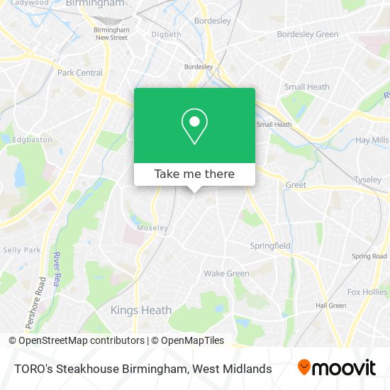 TORO's Steakhouse Birmingham map