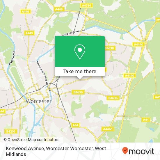 Kenwood Avenue, Worcester Worcester map