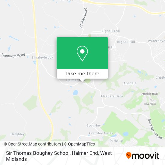 Sir Thomas Boughey School, Halmer End map