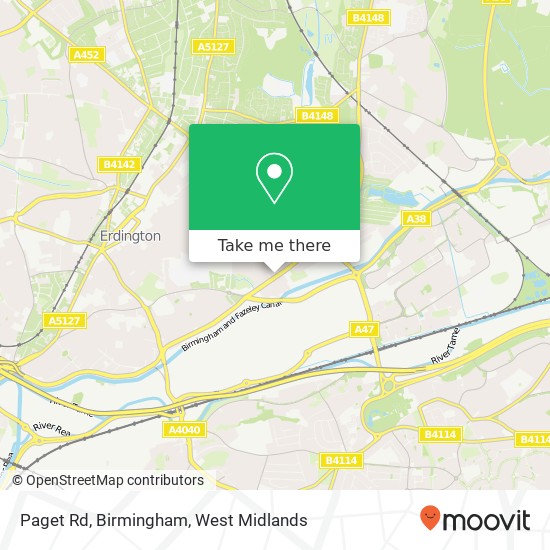 Paget Rd, Birmingham map