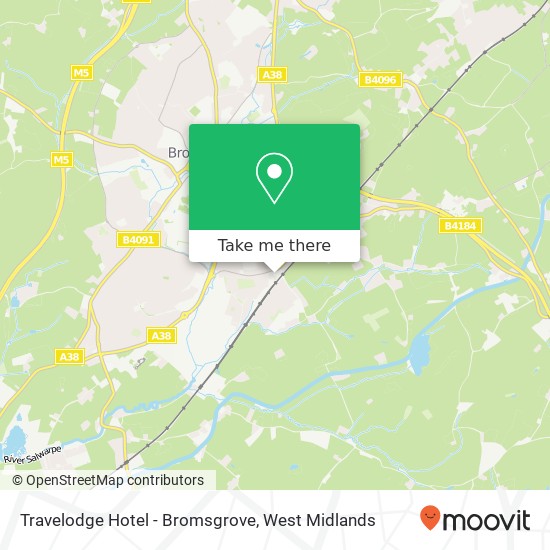 Travelodge Hotel - Bromsgrove map