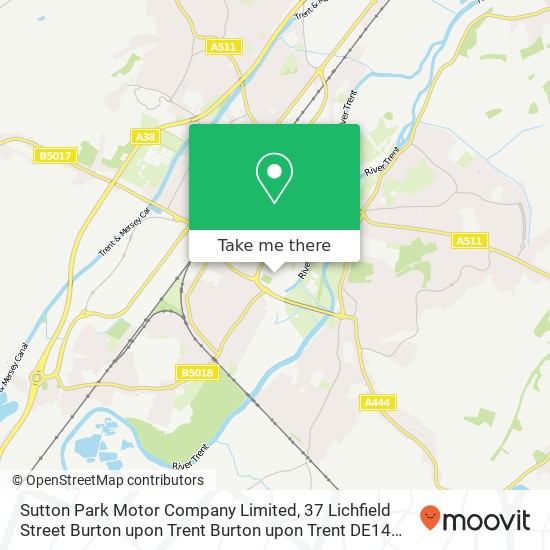 Sutton Park Motor Company Limited, 37 Lichfield Street Burton upon Trent Burton upon Trent DE14 3RH map