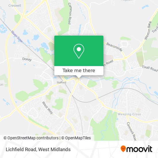 Lichfield Road map