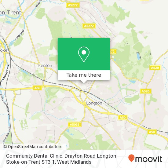 Community Dental Clinic, Drayton Road Longton Stoke-on-Trent ST3 1 map
