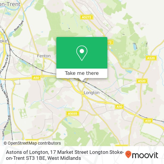 Astons of Longton, 17 Market Street Longton Stoke-on-Trent ST3 1BE map