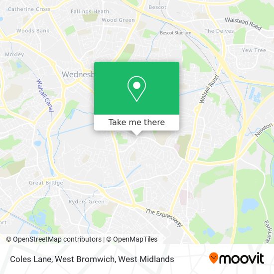 Coles Lane, West Bromwich map