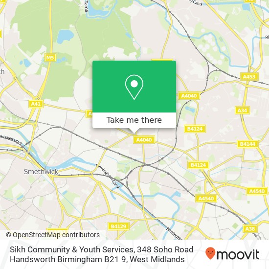 Sikh Community & Youth Services, 348 Soho Road Handsworth Birmingham B21 9 map