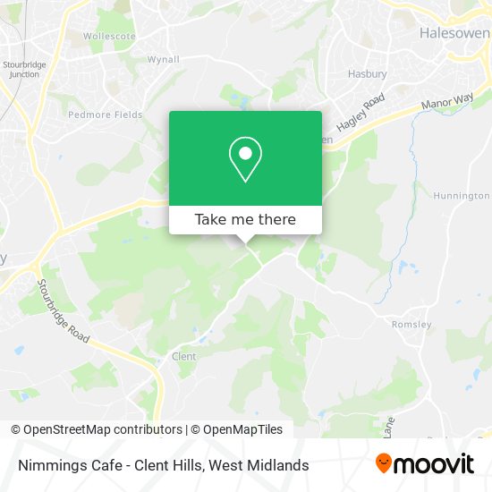 Nimmings Cafe - Clent Hills map