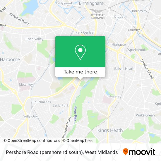 Pershore Road (pershore rd south) map