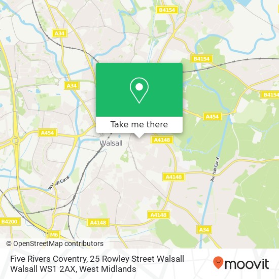 Five Rivers Coventry, 25 Rowley Street Walsall Walsall WS1 2AX map